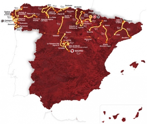 Vuelta a España: Rutebeskrivelsen